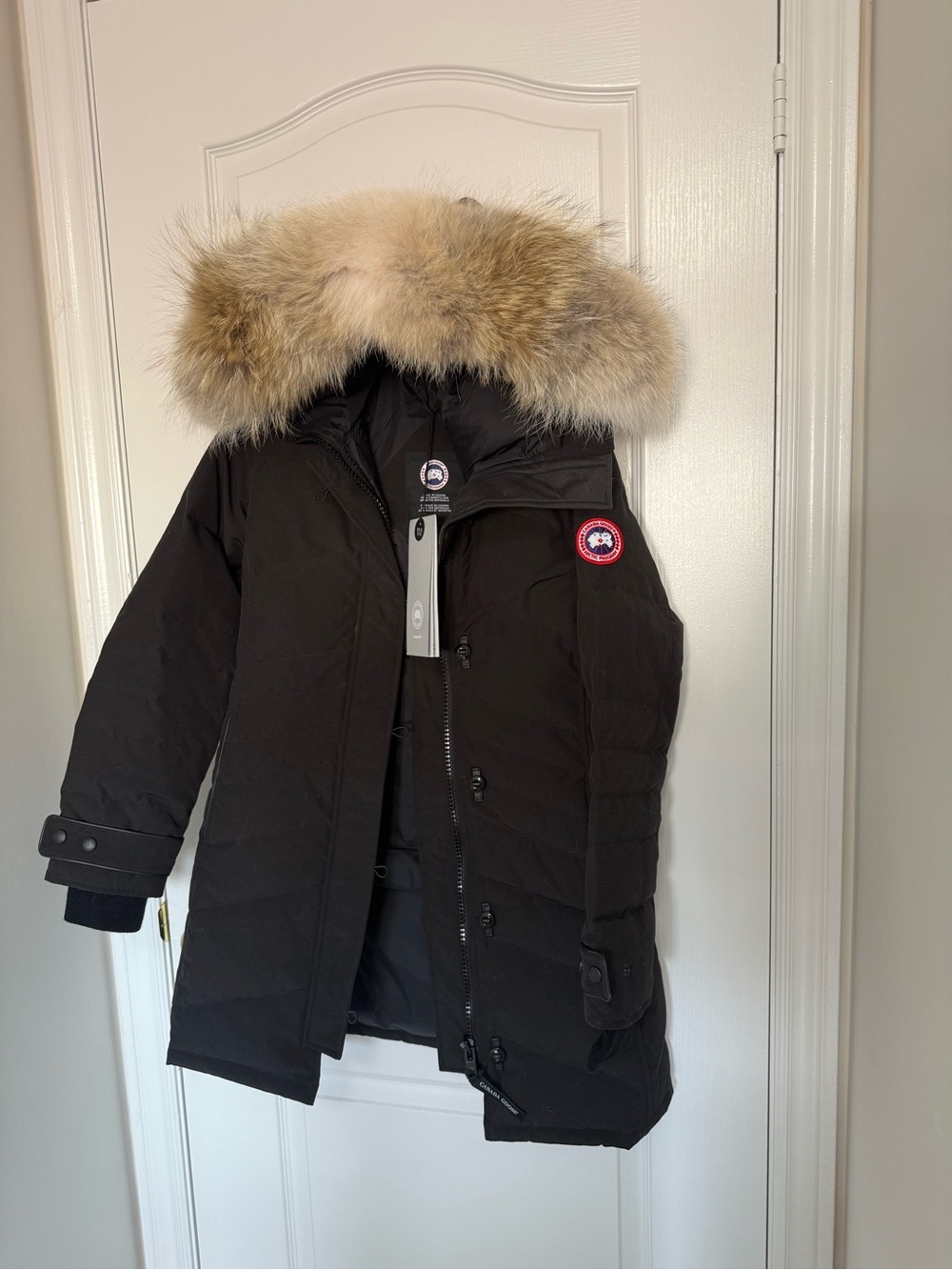 Brand new Canada Goose black Parka with beautiful fur